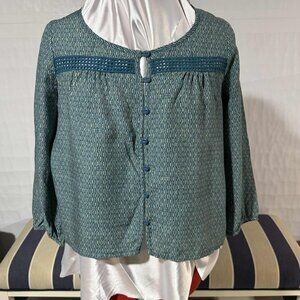 Toad&Co Womens Long Sleeve Windsong Shirt - Whimsy Bohemian Granny Core Shirt